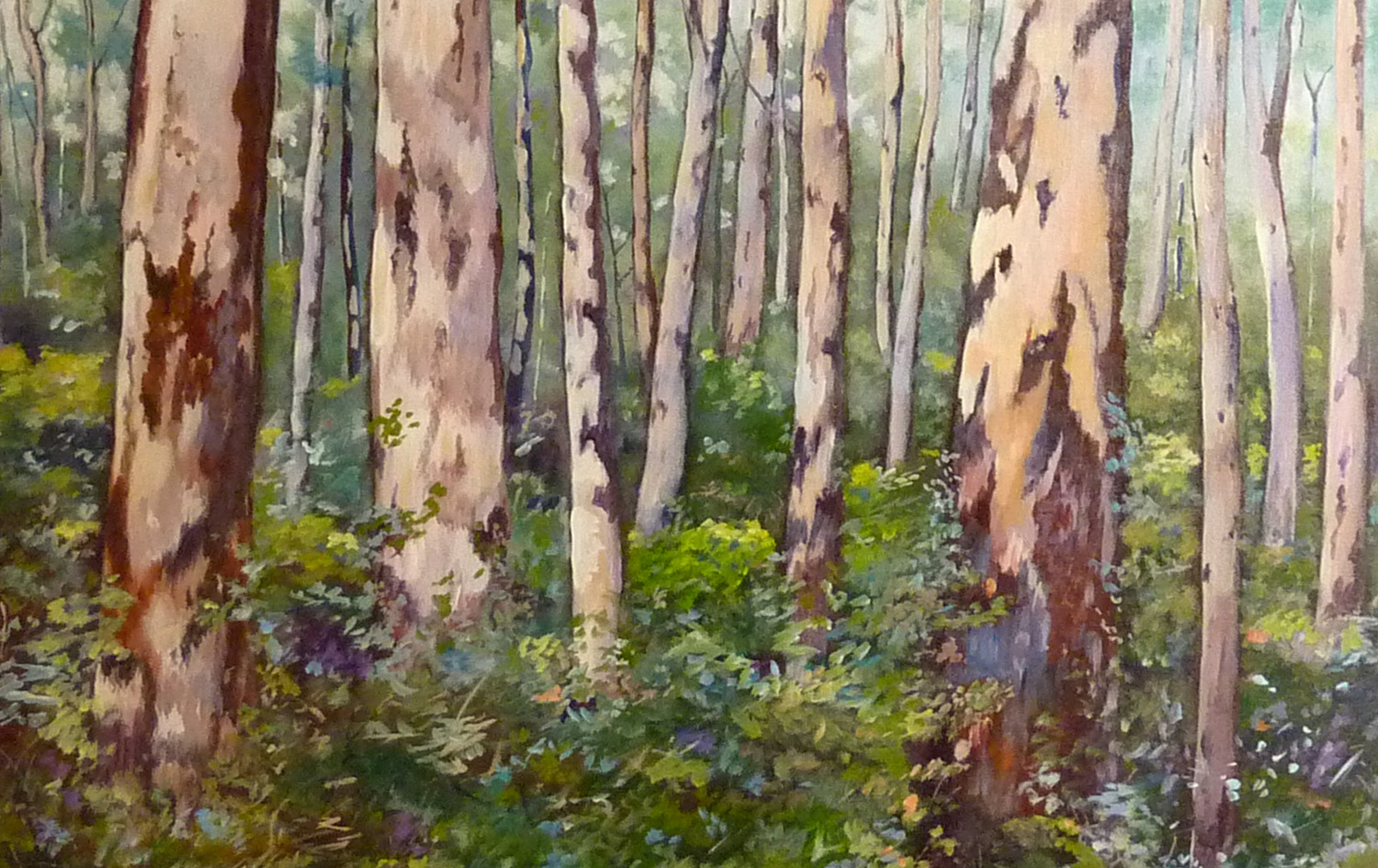 Detail of painting by Eileen Lee - Margaret River Forest